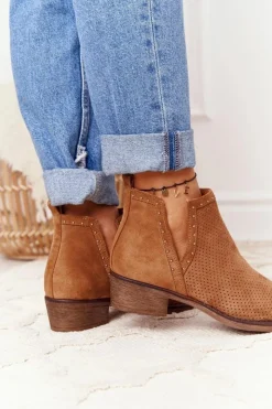 Boto Ażurowe Botki Z Wycięciami Camel Clever