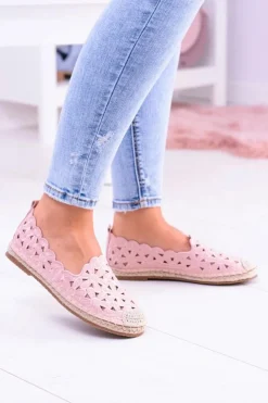 Discount Boto Ażurowe Espadryle W Kwiaty Lu Boo Różowe