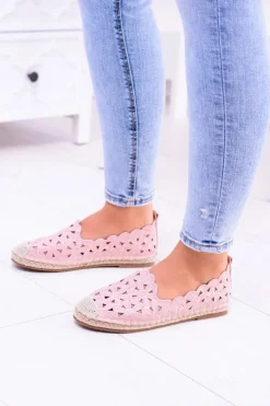 Discount Boto Ażurowe Espadryle W Kwiaty Lu Boo Różowe