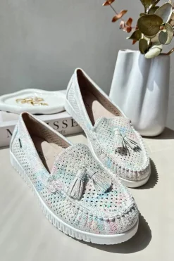 Online Boto Ażurowe Mokasyny Damskie Z Eko Skóry Multikolor Tinami