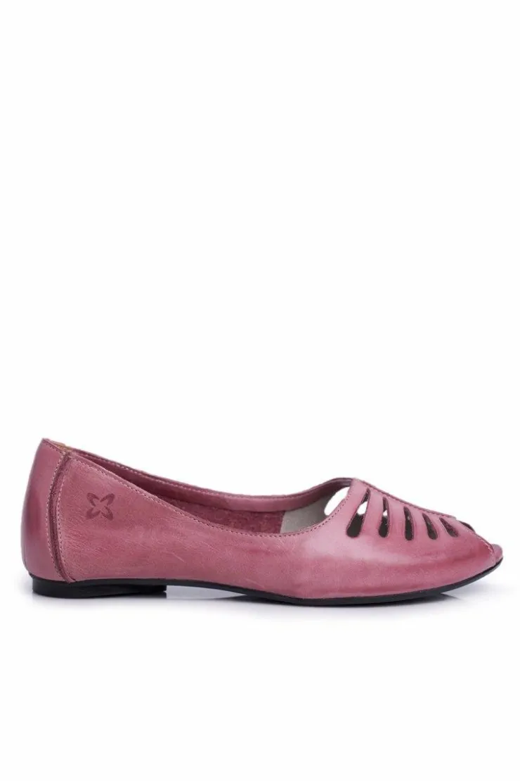 Maciejka Baleriny Skórzane|Baleriny Klasyczne*Baleriny Damskie Skórzane Różowe 03497-15