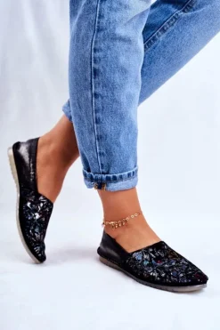 Online Maciejka Baleriny Damskie Skórzane Czarne 01930-70/00-0