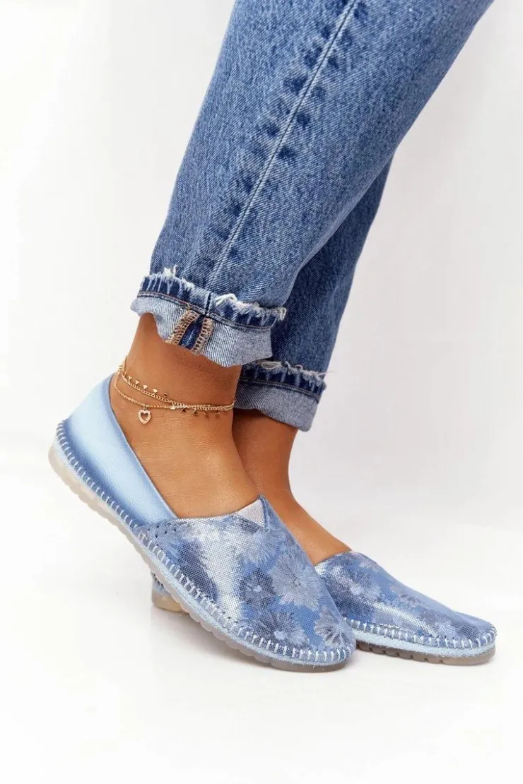 Maciejka Baleriny Skórzane|Baleriny Klasyczne*Baleriny Damskie Niebieskie 01930-72/00-0