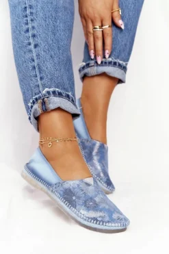 Maciejka Baleriny Skórzane|Baleriny Klasyczne*Baleriny Damskie Niebieskie 01930-72/00-0