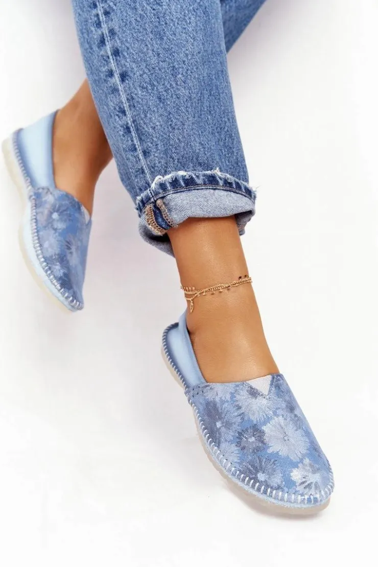 Maciejka Baleriny Skórzane|Baleriny Klasyczne*Baleriny Damskie Niebieskie 01930-72/00-0