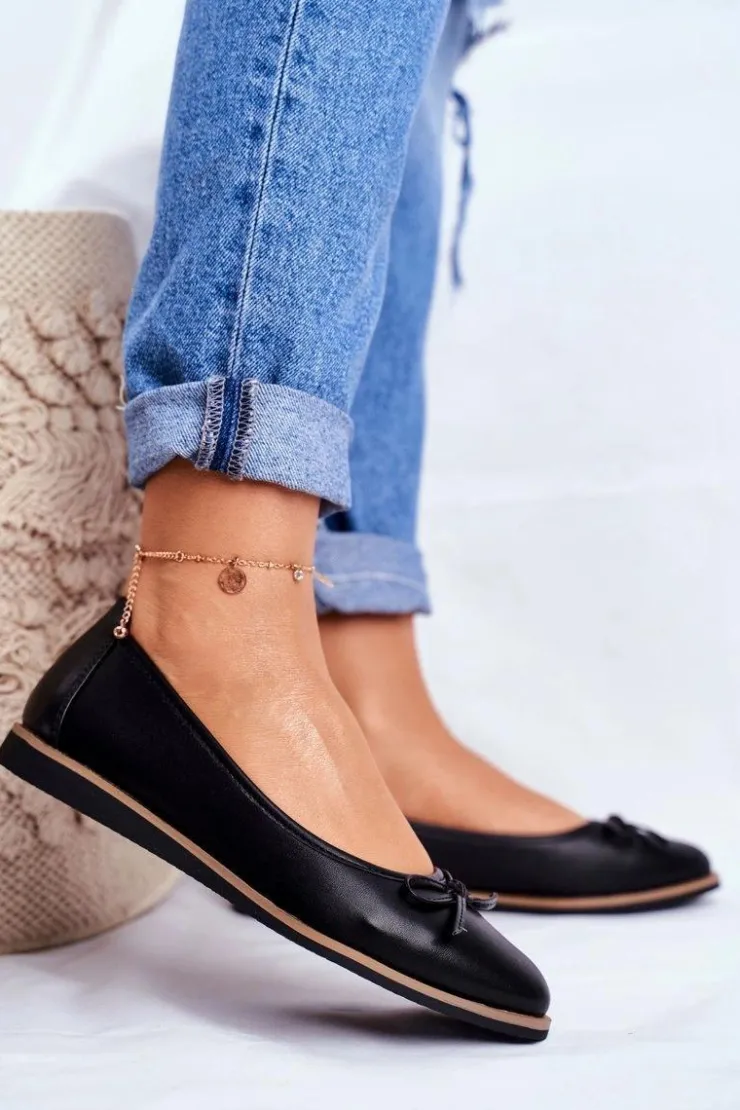 Buty Sergio Leone Baleriny Klasyczne*Baleriny Damskie Sergio Leone Czarne BL612