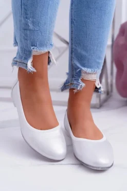 Online Buty Sergio Leone Baleriny Damskie Sergio Leone Srebrne Plex