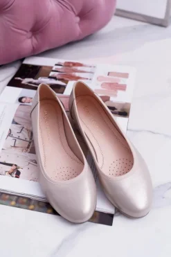 Buty Sergio Leone Baleriny Klasyczne*Baleriny Damskie Sergio Leone Złote Plex