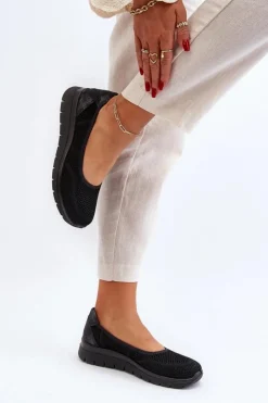 Hot Evento Baleriny Na Platformie I Koturnie Czarne Aviaba