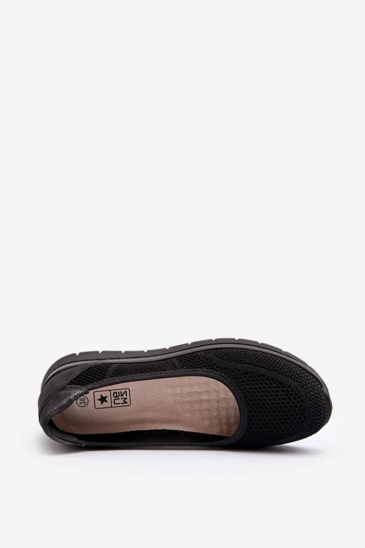 Hot Evento Baleriny Na Platformie I Koturnie Czarne Aviaba