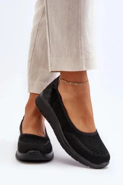 Hot Evento Baleriny Na Platformie I Koturnie Czarne Aviaba