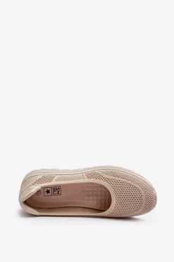 Evento Baleriny Klasyczne*Baleriny Na Platformie I Koturnie Beżowe Aviaba