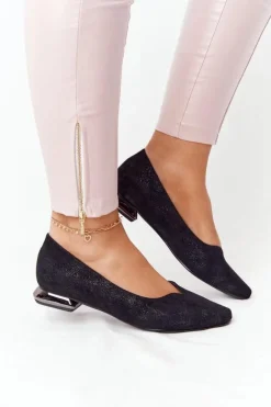 Damskie Buty damskie Vinceza Baleriny Na Srebrnym Obcasie Vinceza 21-10601 Czarne