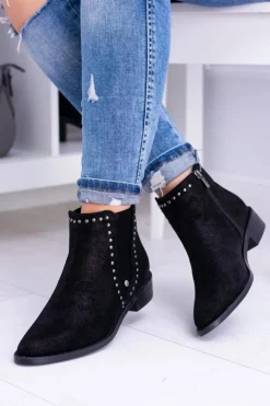 Big Star Shoes Big Star Czarne Damskie Botki Sztyblety BB274529