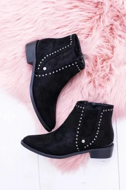 Big Star Shoes Big Star Czarne Damskie Botki Sztyblety BB274529