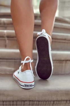 Hot Big Star Shoes Big Star Damskie Białe Trampki T274022 Biały