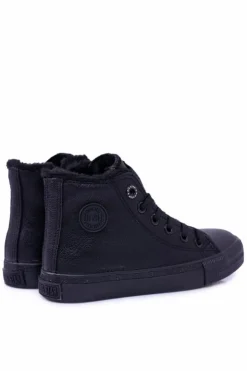 Big Star Shoes Chłopięce|Dziewczęce*Big Star Dziecięce Wysokie Czarne Trampki Sneakersy BB374141
