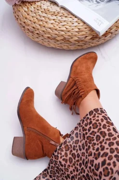 Boto Botki Wiosenne|Botki Zimowe Damskie*Botki Damskie Kowbojki Camel Agnes