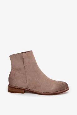 Damskie Buty damskie Vinceza Botki Damskie Na Płaskim Obcasie Vinceza 39961 Beżowe