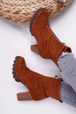 Damskie Boto Botki Damskie Na Słupku Camel Frann