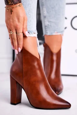 Boto Botki Na Słupku|Botki Zimowe Damskie*Botki Damskie Na Słupku Camel Rise Up