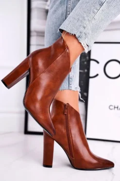 Boto Botki Na Słupku|Botki Zimowe Damskie*Botki Damskie Na Słupku Camel Rise Up