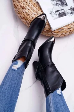 Boto Botki Na Słupku|Botki Na Obcasie*Botki Damskie Na Słupku Czarne Make Feel