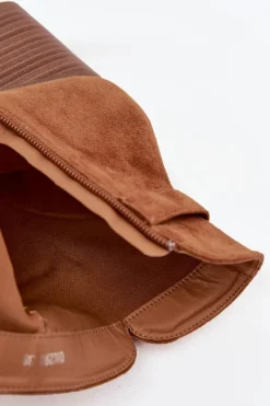 Damskie Boto Botki Damskie Na Słupku Z Frędzlami Camel Rosabella