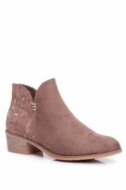 Boto Botki Wiosenne|Brązowe I Beżowe Botki*Botki Damskie Płaski Obcas Wiosenne Brązowe Elizabeth