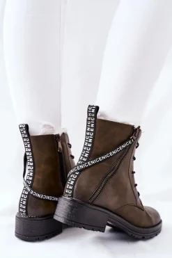 Damskie Buty damskie Vinceza Botki Damskie Workery Brązowe Goorey