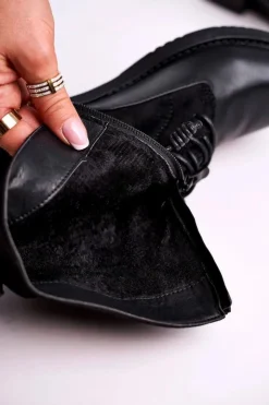 Online Evento Botki Damskie Workery Czarne Bear