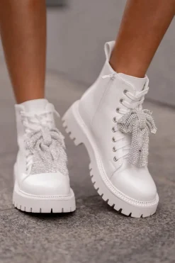 Boto Botki Sznurowane|Czarne Botki*Botki Damskie Z Kokardą Białe Ocenttia