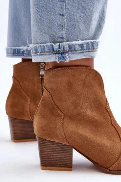 Clearance Boto Botki Kowbojki Zamszowe Lewski EV28 Brązowe