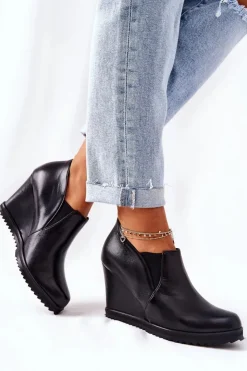 Monnari Botki Na Koturnie M79/1 Czarne