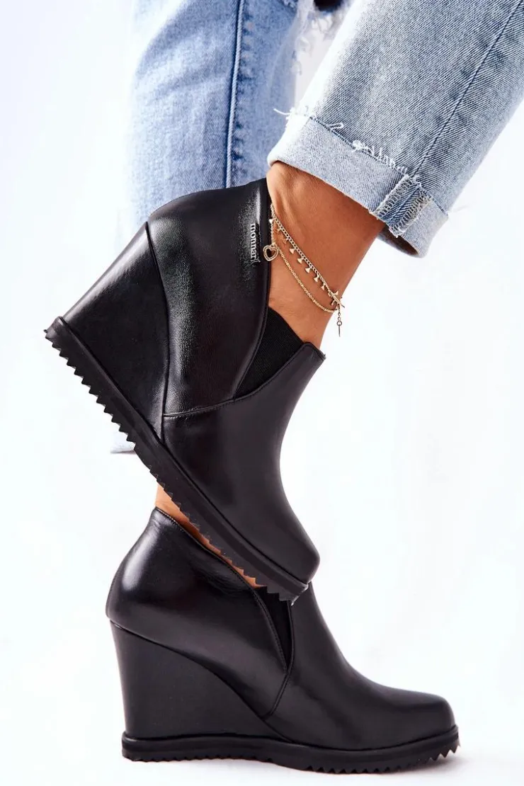 Monnari Botki Na Koturnie M79/1 Czarne