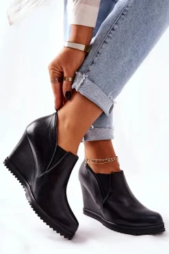 Monnari Botki Na Koturnie M79/1 Czarne