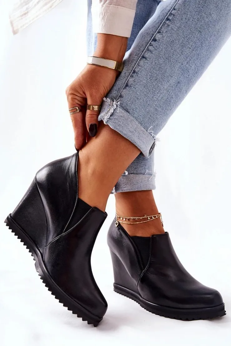 Monnari Botki Na Koturnie M79/1 Czarne