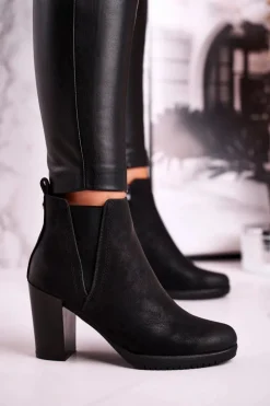 Best Buty Sergio Leone Botki Na Słupku Sergio Leone Zamszowe Czarne BT311