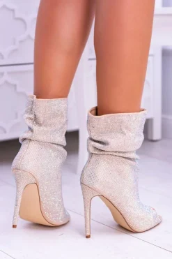 Boto Brązowe I Beżowe Botki|Czarne Botki*Botki Na Szpilce Z Cyrkoniami Lu Boo Beżowe