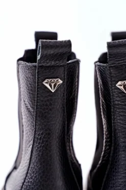 Boto Botki Skórzane|Czarne Botki*Botki Sztyblety Czarne Nicole 2672