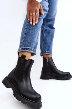 Best Boto Botki Sztyblety Damskie Na Zamek Czarne Ramhel