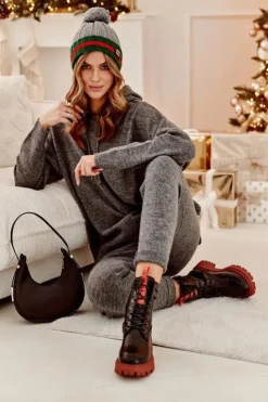 Boto Damskie Trapery|Botki Sznurowane*Botki Trapery Damskie La.Fi 250045OR-LA Czarne