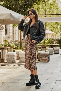 Hot Boto Botki Workery Damskie Eko Skórzane Z Przypinkami Czarne Kristines