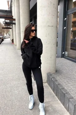 Hot Boto Botki Workery Na Platformie z Nerką Niebieskie Saturday