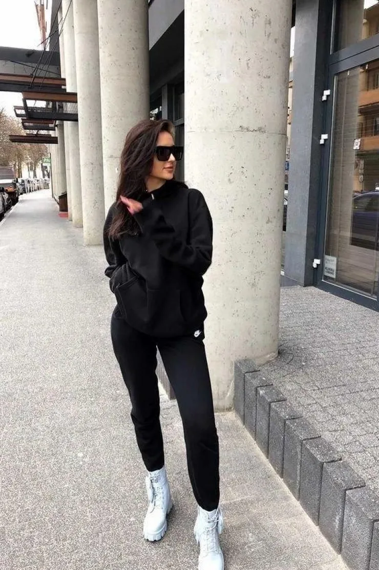 Hot Boto Botki Workery Na Platformie z Nerką Niebieskie Saturday