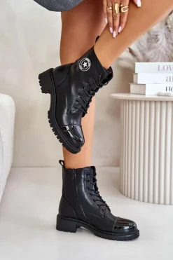 Online Boto Botki Workery Na Zamek Ocieplane Czarne Soratta