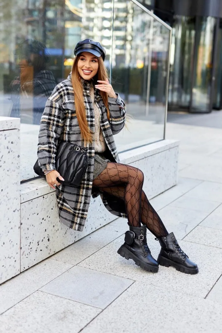 Sale Boto Botki Workery Z Nerką Czarne Olenisse