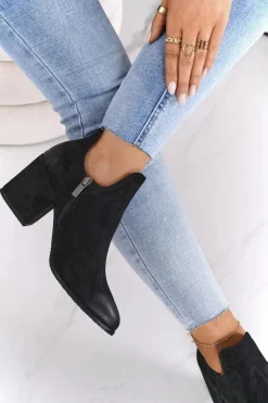 Buty damskie Vinceza Botki Z Wycięciami Na Słupku Vinceza 21-10558 Czarne