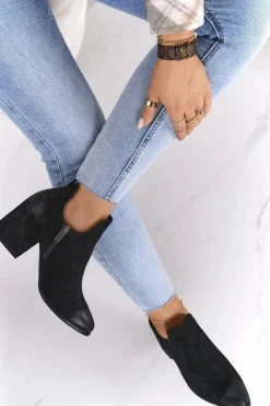 Buty damskie Vinceza Botki Z Wycięciami Na Słupku Vinceza 21-10558 Czarne