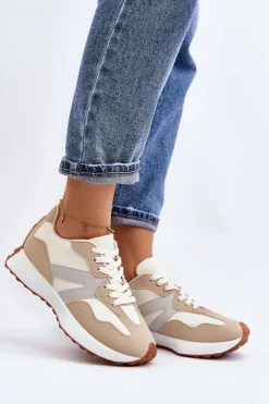Damskie Boto Buty Sportowe Damskie Beżowe Chloette